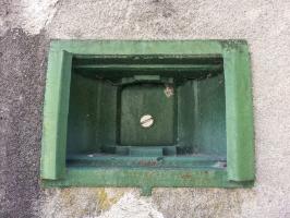 Ligne Maginot - Trémie type n°4 pour jumelage de mitrailleuse ou canon antichar de 47 mm AC - Trémie type n°4