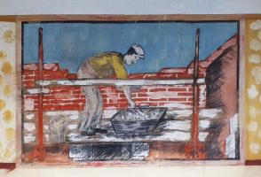 Ligne Maginot - LEMBACH - (Camp de sureté) - Peinture murale
Maçon