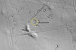 Ligne Maginot - BEWINKEL (I/174° RMIF) - (PC de Quartier) - Vue lidar de l'ensemble des organisations du PC