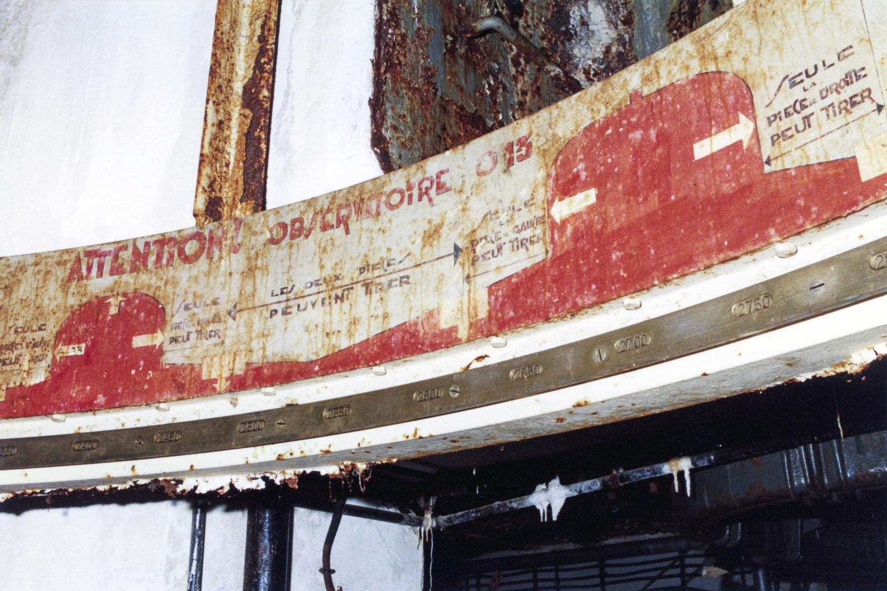 Ligne Maginot - GRAND HOHEKIRKEL - (Ouvrage d'artillerie) - Bloc 4
Tourelle de 75
Panorama de tir - MANSUY Michel