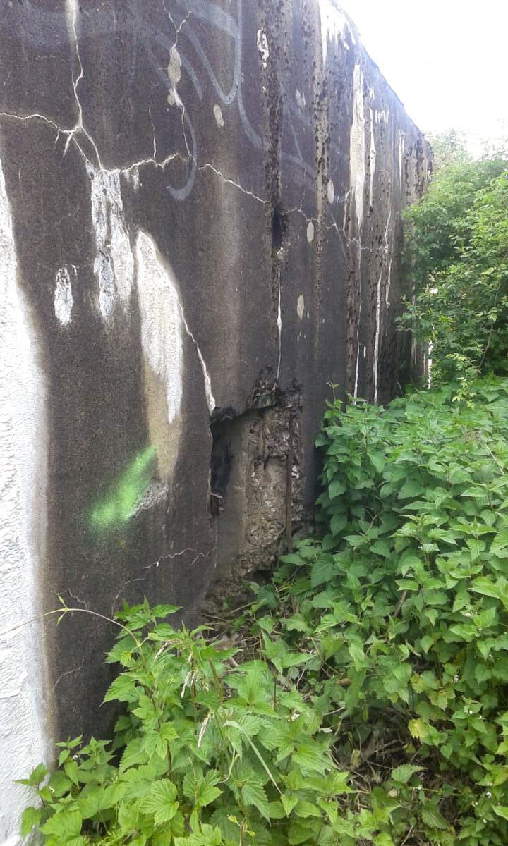 Ligne Maginot - CB131 - KOENIGSMACKER OUEST - (Blockhaus pour canon) - Accès côté de la voie ferrée.