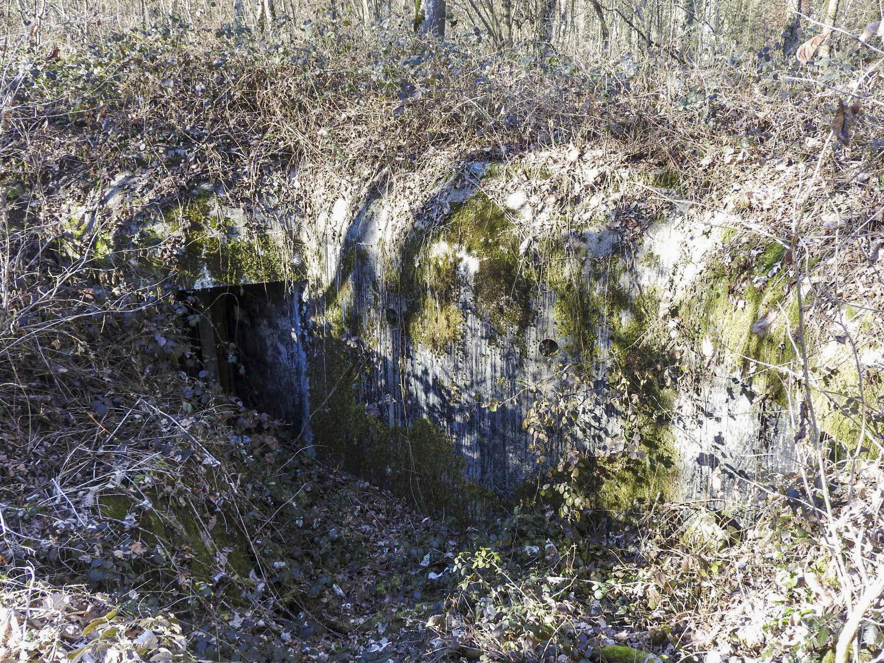 Ligne Maginot - CB613 - INGLANGE - (Central téléphonique d'observation) - La façade du central avec l'entrée gauche. - STENGER Mathieu