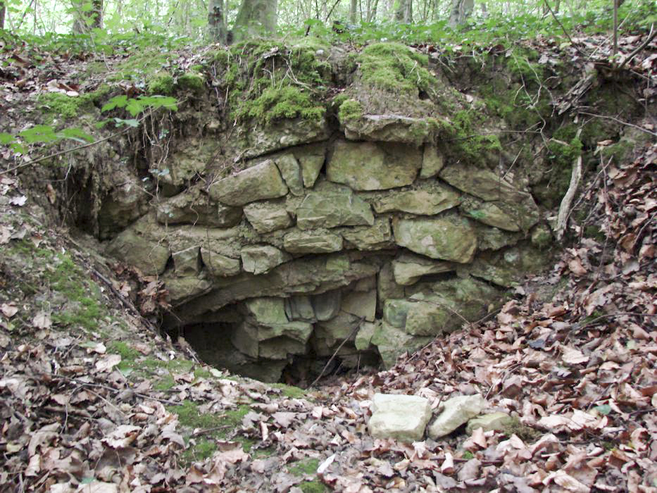 Ligne Maginot - INGLANGE (I/167° RIF) - (PC de Quartier) - Première alvéole
Maçonnerie au fond de l'alvéole.