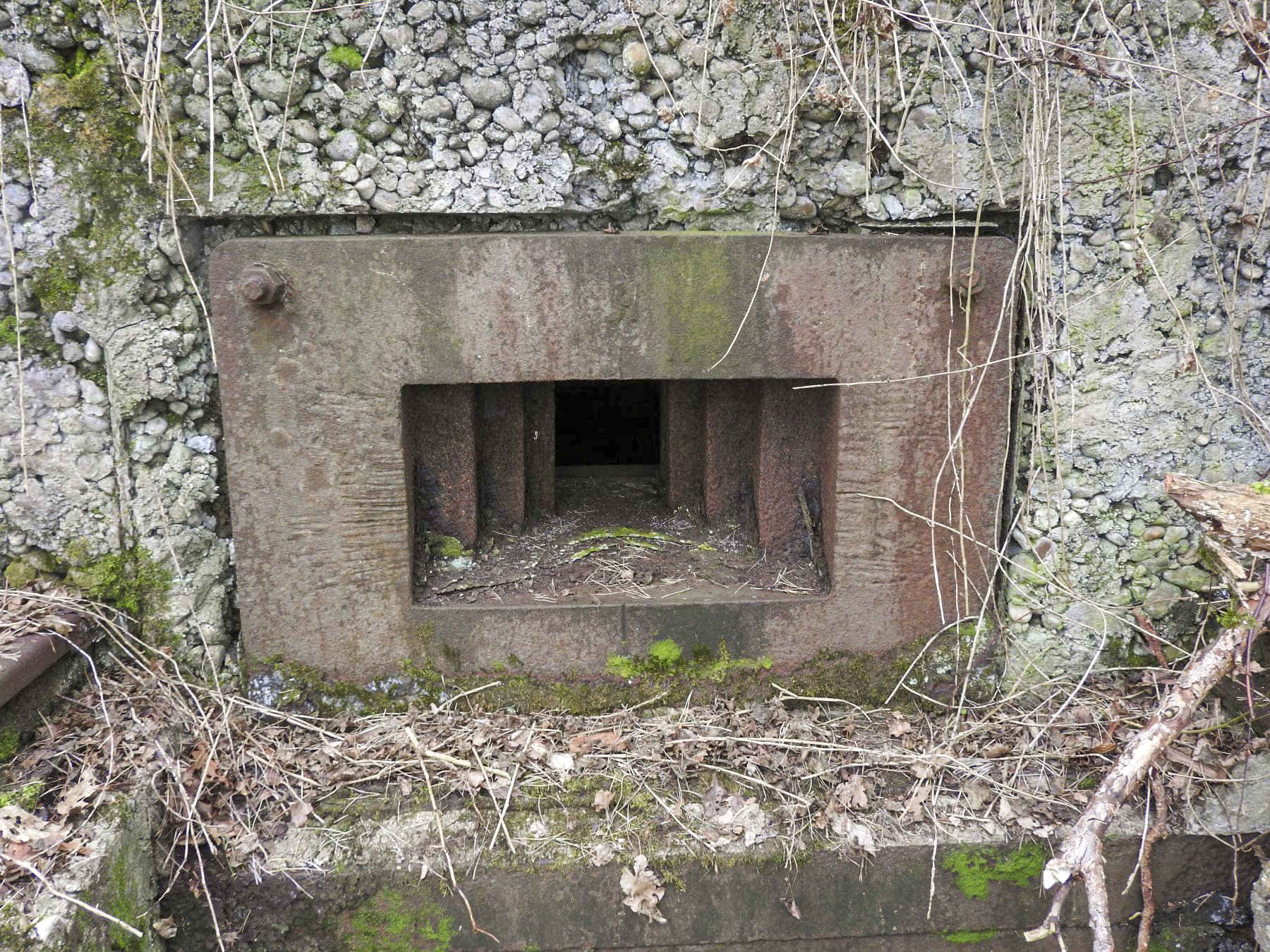 Ligne Maginot - BB310 - (Blockhaus pour arme infanterie) - L'embrasure pour une mitrailleuse. - STENGER Mathieu