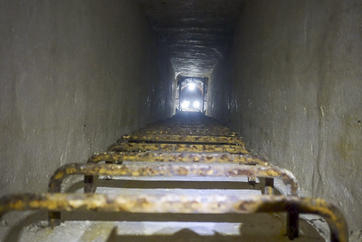 Ligne Maginot - PIERRE POINTUE - (Ouvrage d'infanterie) - Puits menant à la cloche du bloc 3.