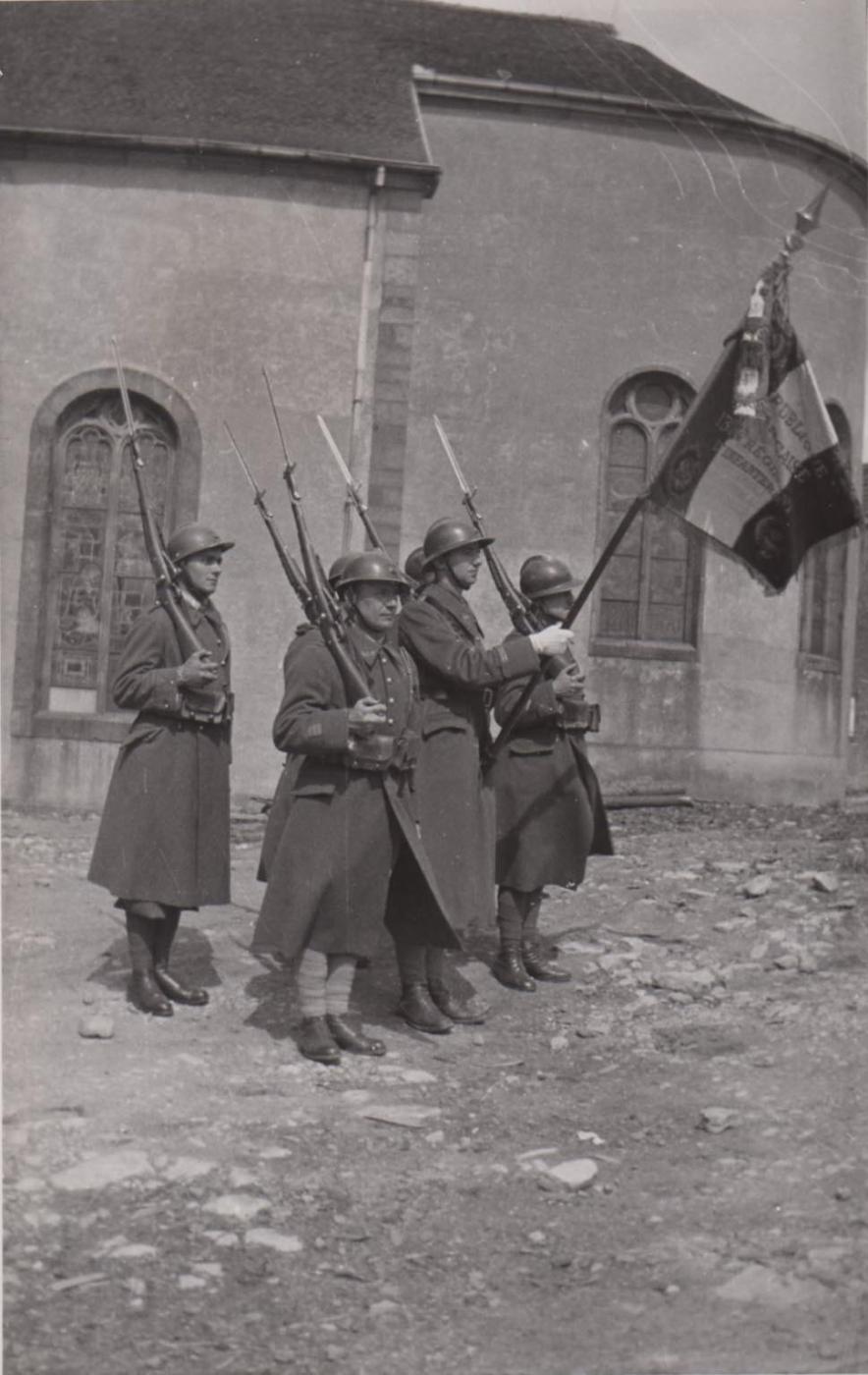 Ligne Maginot - 133° Régiment d'Infanterie de Forteresse  (133° RIF) - Cérémonie au drapeau
