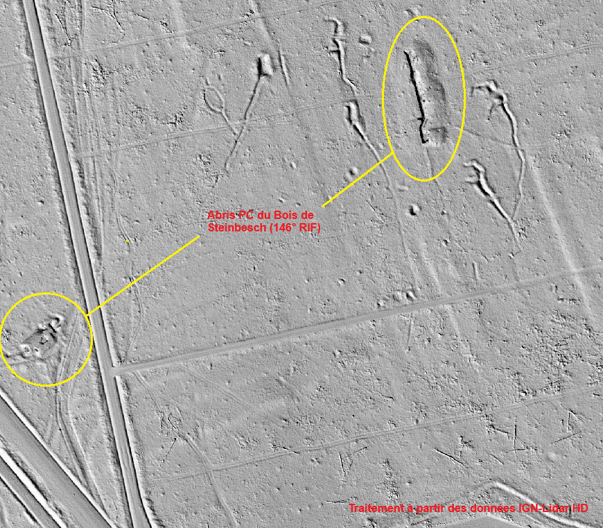 Ligne Maginot - STEINBESCH (146° RIF) - (PC de Sous-Secteur) - Plan lidar des PC du STEINBESCH - Jean-Michel Jolas