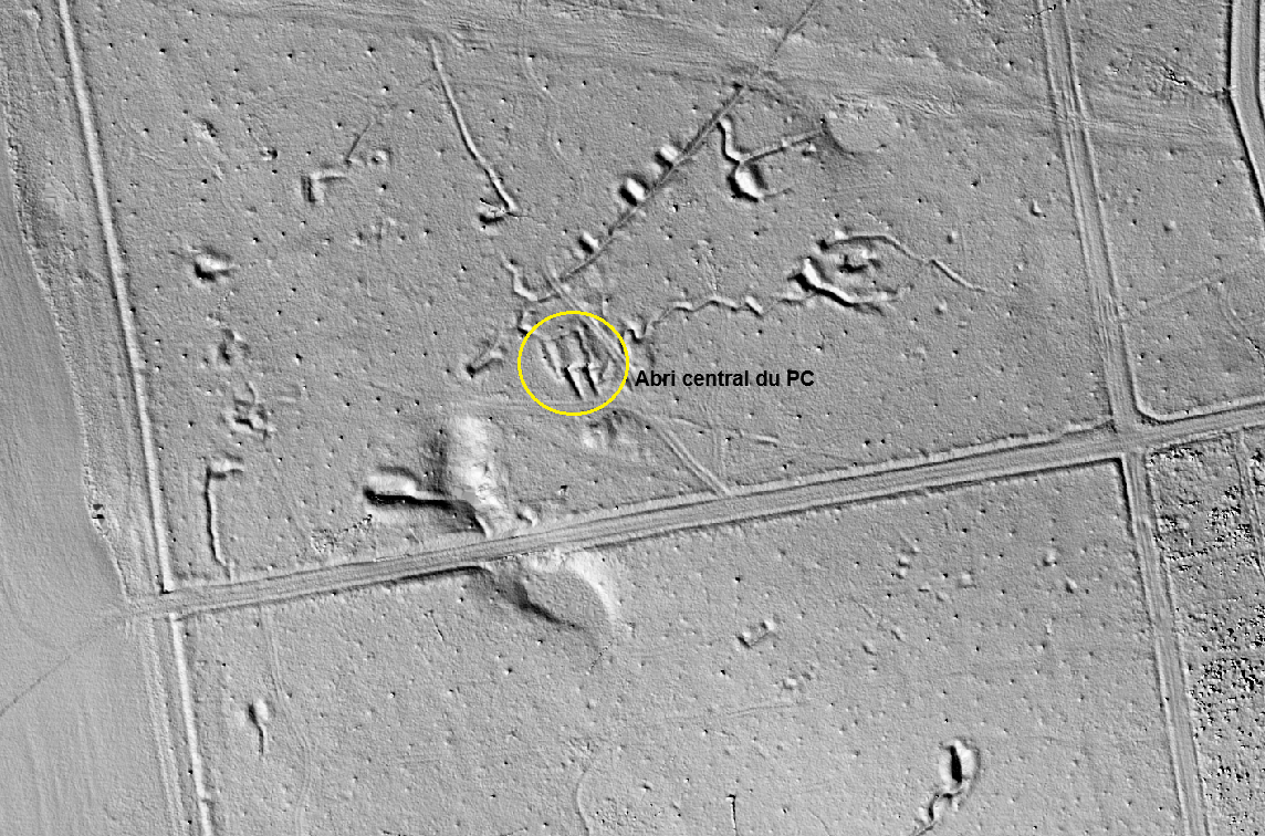 Ligne Maginot - BEWINKEL (I/174° RMIF) - (PC de Quartier) - Vue lidar de l'ensemble des organisations du PC - Jean-Michel Jolas