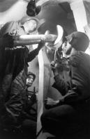 Ligne Maginot - GUENTRANGE (FESTE DE) - (Ouvrage d'artillerie) - Les troupes américaines utilisent l'ouvrage 
Tourelle de 105 mm de l'une des batteries
