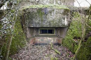 Ligne Maginot - BB2 - (Blockhaus pour canon) - Vue frontale du créneau AC