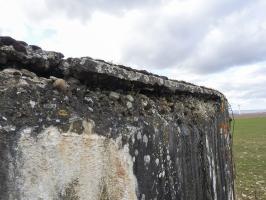 Ligne Maginot - HOCHWAELDEN EST - (Blockhaus pour canon) - On remarque la mauvaise qualité du béton.