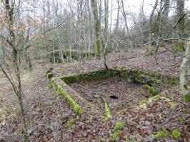 Ligne Maginot - HOLZSCHLAG 2 - (Cuve pour canon) - La cuve et le blockhaus anti-char.