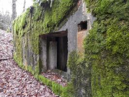 Ligne Maginot - HOLZSCHLAG 3 - (Blockhaus pour canon) - L'entrée du matériel.