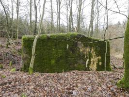 Ligne Maginot - HOLZSCHLAG 3 - (Blockhaus pour canon) - Le blockhaus vu depuis l'Est.