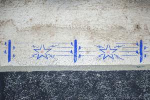 Ligne Maginot - DENTING - A28 - (Ouvrage d'infanterie) - Insigne du 18° Régiment du Génie, spécialisé dans les transmissions
