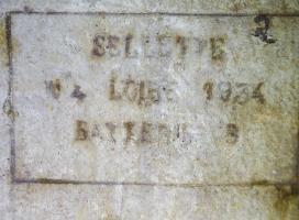 Ligne Maginot - Marquage ACL sur une sellette de 75 mm mle 33 - Bloc 4
Marquage ACL sur sellette d'artillerie