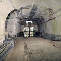 Ligne Maginot - MONT AGEL - (Ouvrage d'artillerie) - Bloc 3
Le hall d'entrée du téléphérique dans le bloc 3, vu vers l'entrée, à gauche, niche du mécanisme.