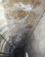 Ligne Maginot - FOUR A CHAUX - FAC - (Ouvrage d'artillerie) - Bloc 4
Galerie de liaison vers la galerie centrale.
On aperçoit encore le noir du au essais d'explosif 