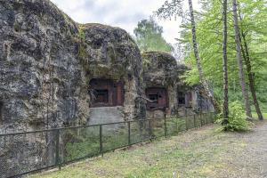 Ligne Maginot - SIMSERHOF - (Ouvrage d'artillerie) - Bloc 5
Les trois créneaux de 75 mle 32