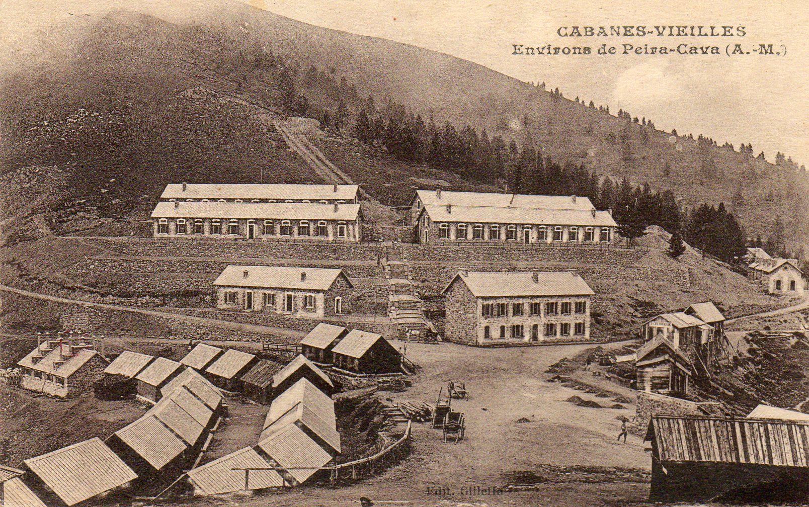 Ligne Maginot - CABANES VIEILLES - (Casernement) - Carte postale non datée - Giletta