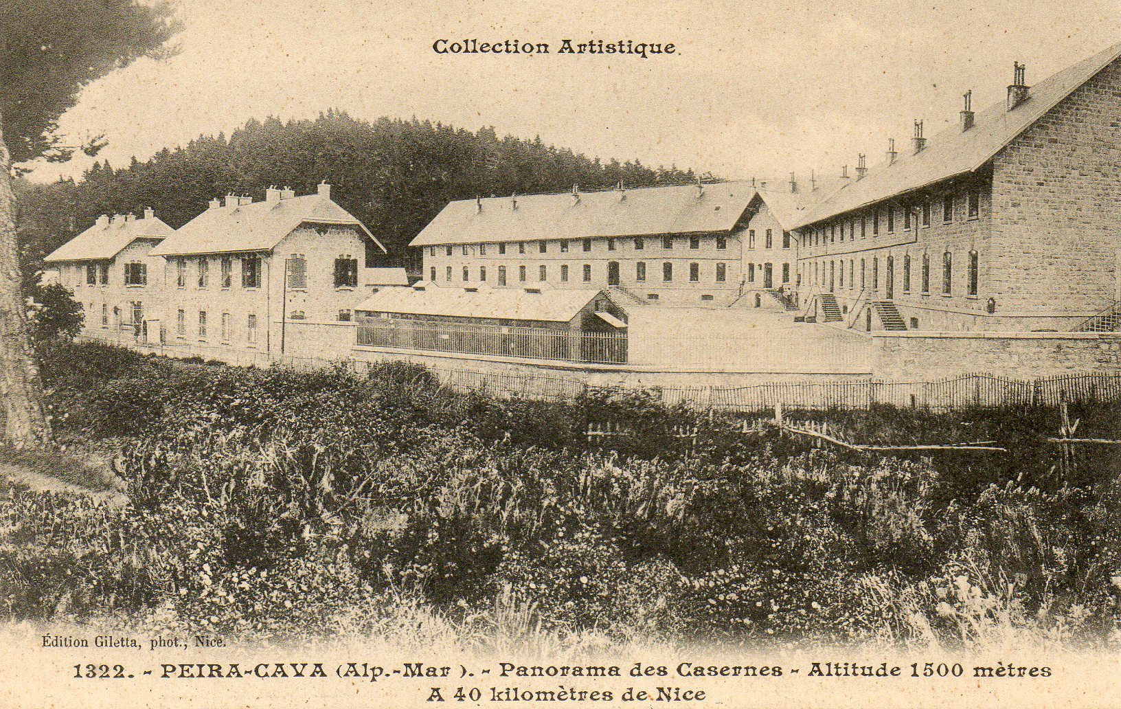 Ligne Maginot - PEIRA CAVA - CASERNE CRENANT - (Cité Cadres) - Carte postale non datée, après 1935 - Giletta Nice