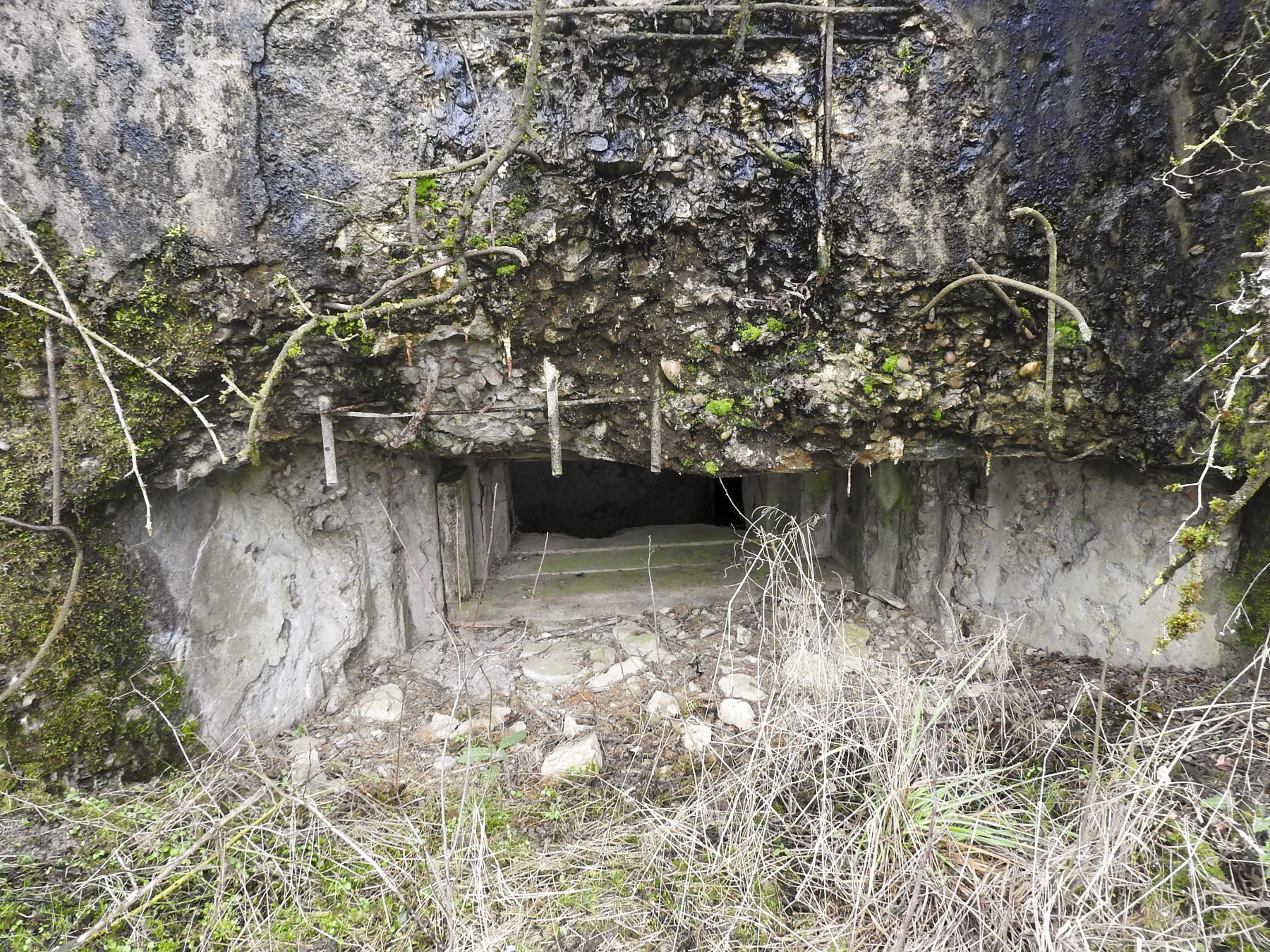 Ligne Maginot - BB1 - (Blockhaus pour canon) - La façade de flanquement vers l'Est. - STENGER Mathieu