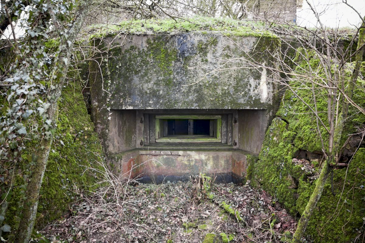 Ligne Maginot - BB2 - (Blockhaus pour canon) - Vue frontale du créneau AC