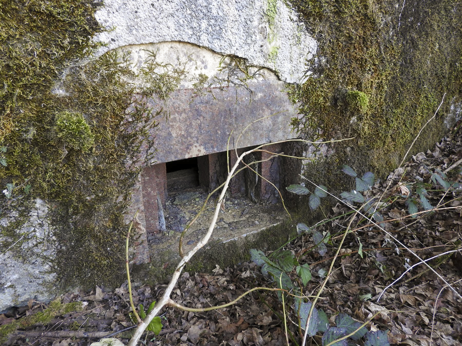 Ligne Maginot - MUEHLENBACH 1 - (Blockhaus pour arme infanterie) - Le créneau pour une mitrailleuse.