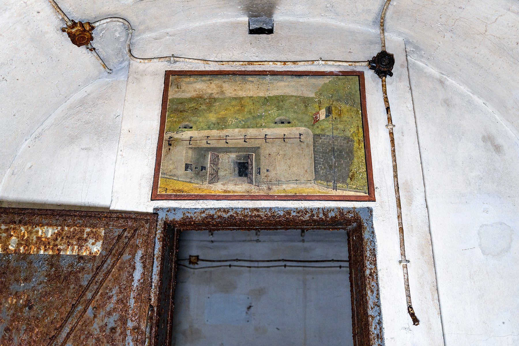 Ligne Maginot - SCHIESSECK - (Ouvrage d'artillerie) - Peinture murale dans l'usine - David Palmer