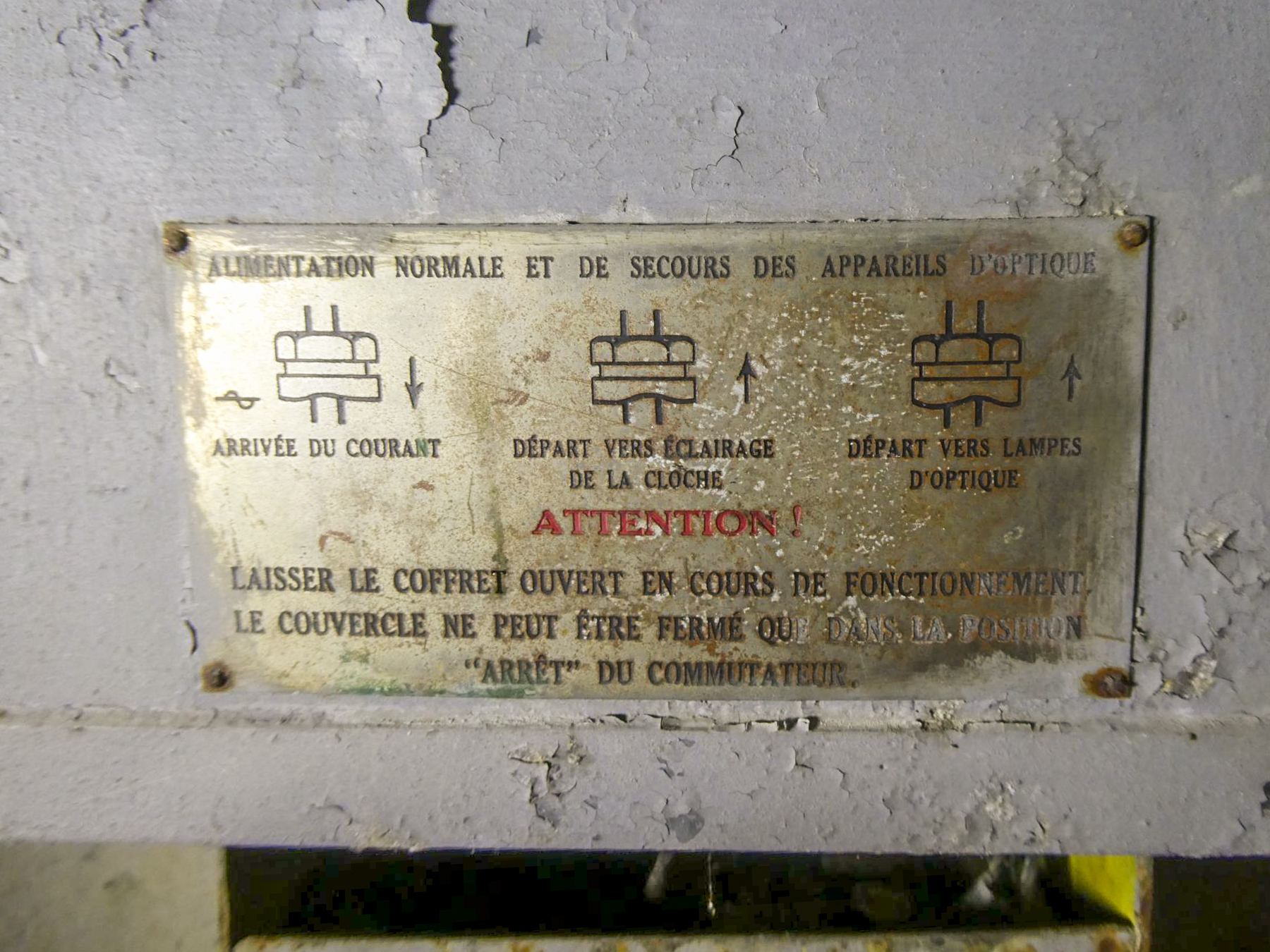 Ligne Maginot - MONT AGEL EST - BLOC 8 - (Observatoire d'artillerie) - Le boitier de commande d'alimentation du périscope - ELLENA Daniel - CUNY Philippe