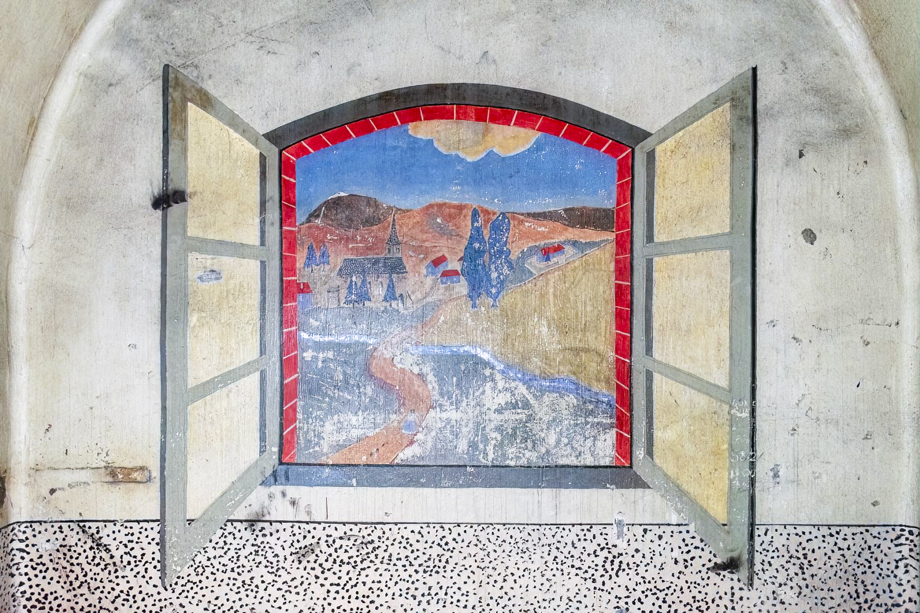 Ligne Maginot - ROCHONVILLERS - A8 - (Ouvrage d'artillerie) - Peinture murale dans un magasin à mi-chemin de la galerie principale - David Palmer