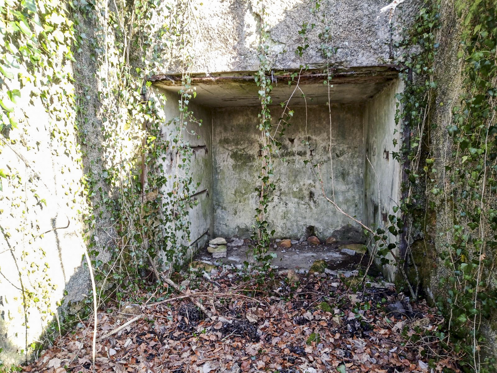 Ligne Maginot - VELOSNES - (Ouvrage d'artillerie) - A coté de la route vers l'entrée
Une niche de stockage - Marc Fossoul