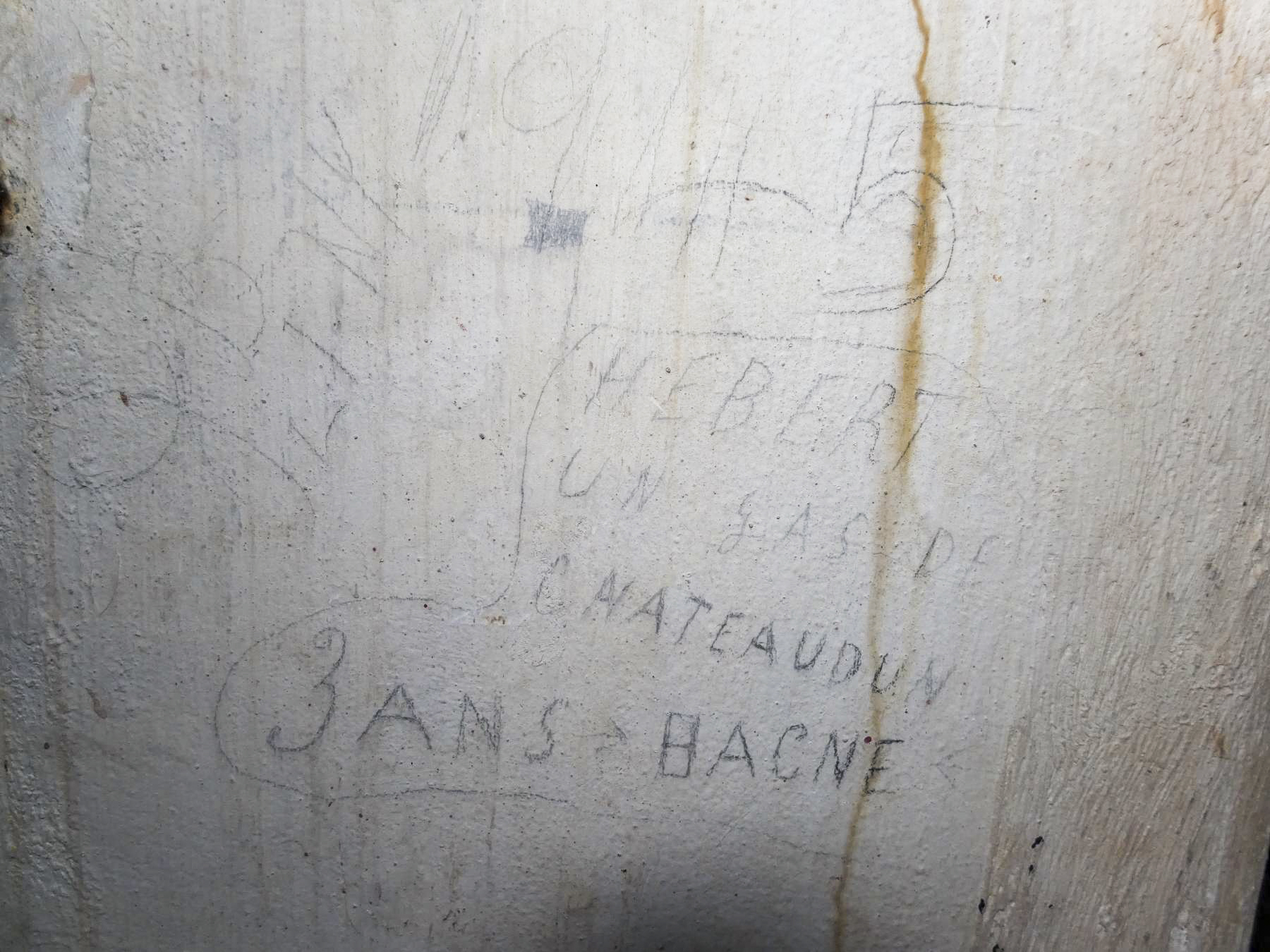 Ligne Maginot - RUISSEAU DU GROSSTHAL 2 - (Blockhaus pour arme infanterie) - Les graffitis à l'intérieur. - STENGER Mathieu