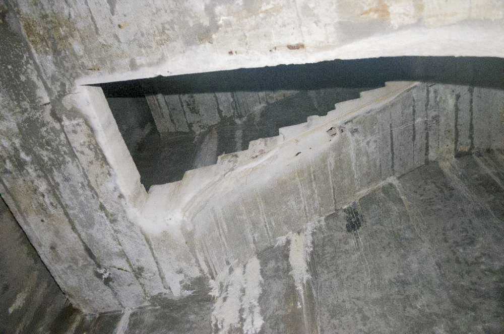Ligne Maginot - HOCHWALD - Reduit ( Ouvrage d'infanterie ) - Le puits de remontée vers l'entrée hommes (non réalisée)
