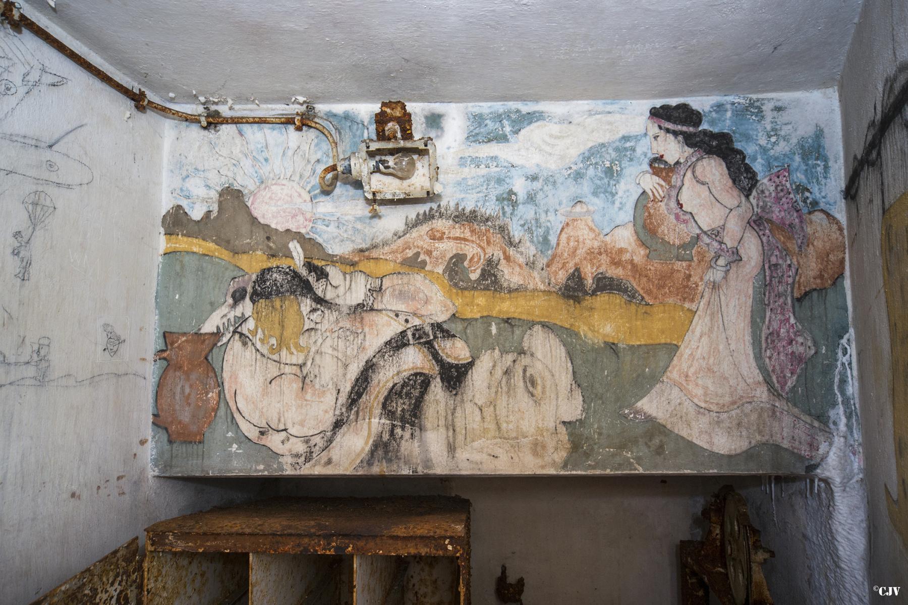 Ligne Maginot - SCHOENENBOURG - (Ouvrage d'artillerie) - Bloc 2
Peintures murales et graffitis dans les locaux de l'ouvrage - Lia VERMEULEN