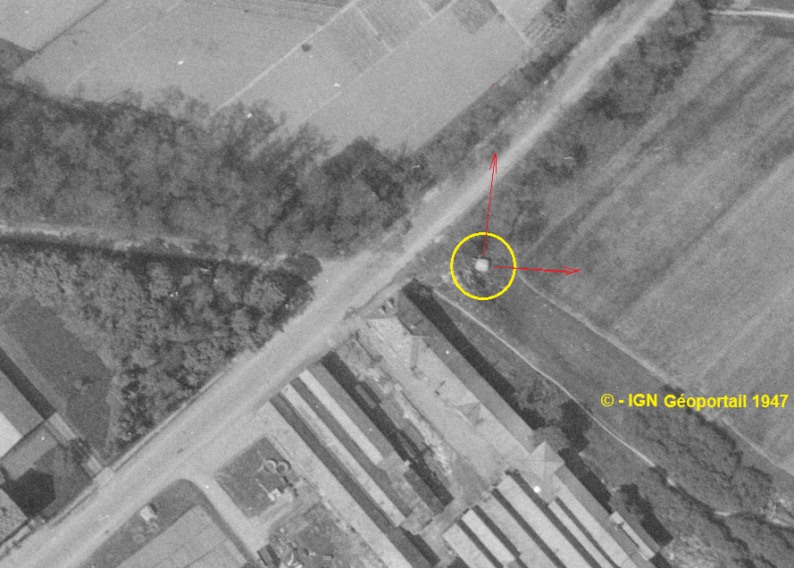 Ligne Maginot - B2626 - SAINT LOUIS EST 1BIS - (Blockhaus pour arme infanterie) -  - IGN - Géoportail 1947