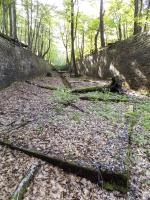 Ligne Maginot - HOCHWALD (FOSSé ANTICHAR DU) - (Obstacle antichar) - Fondation présente dans le fosse entre C5 et C6