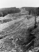 Ligne Maginot - HOCHWALD -Fossé antichar, casemates C1, C2 et C3 - Construction du fossé
Vue du fossé et des casemates C1, C2 et C3