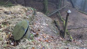 Ligne Maginot - HOCHWALD C3 - (Casemate d'infanterie - double) - A gauche, évacuation des gaz d'échappement du groupe électrogène