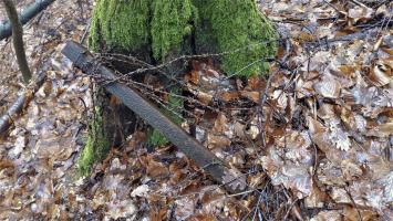 Ligne Maginot - HOCHWALD C7 - (Casemate d'infanterie) - Poteau à barbelés
