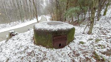 Ligne Maginot - PFAFFENSCHLICK NORD - (Blockhaus pour arme infanterie) - Le bloc, prenant en enfilade la route montant au col du Pfaffenschlick (D 51)