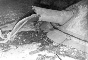 Ligne Maginot - GUENTRANGE (FESTE DE) - (Ouvrage d'artillerie) - Batterie Nord
Coupole de 105 sautée par les Americains