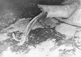 Ligne Maginot - GUENTRANGE (FESTE DE) - (Ouvrage d'artillerie) - Batterie Nord
Coupole de 105 sautée par les Americains