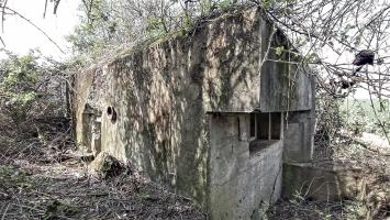 Ligne Maginot - BEIMERACKER - (Blockhaus pour arme infanterie) - Vu sur le créneau et l'entrée