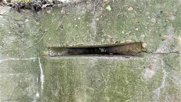 Ligne Maginot - KIRCHGRUBE SUD - (Blockhaus pour canon) - Détail d'un créneau d'observation