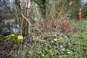 Ligne Maginot - MOULIN DE SCHWABWILLER 3 - (Cuve pour arme d'infanterie) - Le plateau est a peine visible au bord de la route