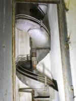 Ligne Maginot - Système d'évacuation des douilles Melius - Toboggan de descente des douilles