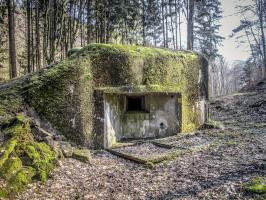 Ligne Maginot - SAEGEMUHLE - (Blockhaus pour arme infanterie) - Chambre de tir Ouest, avec ses volets de camouflage au sol