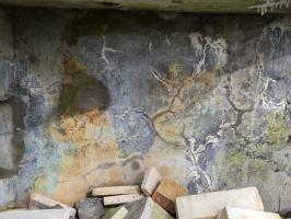 Ligne Maginot - BB7 - (Blockhaus pour canon) - La peinture de camouflage est encore présente.