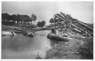 Ligne Maginot - 7 S4 - (DMP - Dispositif de Mine Permanent) - Les pont ferroviaire après mise à feu du DMP